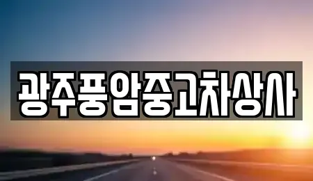 광주 광산구 지정동 중고차 전문 광주풍암중고차상사