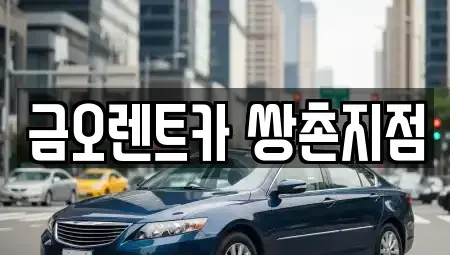 광주 서구 금호동 장기렌트카 전문 금오렌트카 쌍촌지점