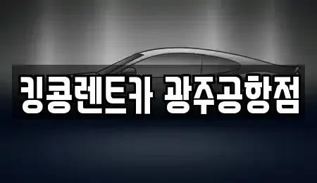 광주광역시 광산구 도호동 렌트카 전문 킹콩렌트카 광주공항점