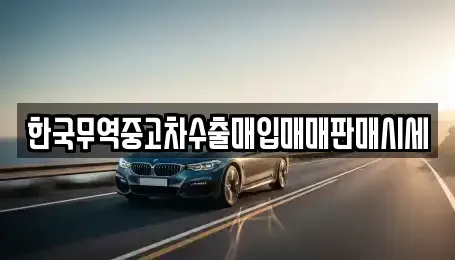 부산광역시 연제구 연산동 중고차매입 전문 한국무역중고차수출매입매매판매시세