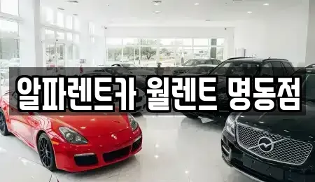 서울 종로구 돈의동 렌트카 전문 알파렌트카 월렌트 명동점