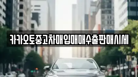 서울 중구 남대문로4가 중고차매입 전문 카카오토중고차매입매매수출판매시세