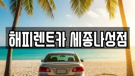 세종특별자치시 나성동 렌트카 전문 해피렌트카 세종나성점