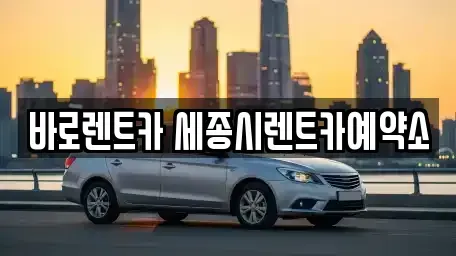 세종특별자치시 나성동 장기렌트카 전문 바로렌트카 세종시렌트카예약소