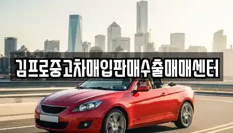 전남 여수시 종화동 중고차매입 전문 김프로중고차매입판매수출매매센터