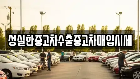 전북 익산시 창인동1가 중고차매입 전문 성실한중고차수출중고차매입시세