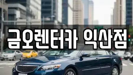 전북특별자치도 익산시 신용동 단기렌트카 전문 금오렌터카 익산점