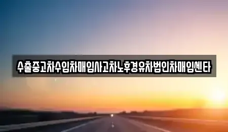 제주 제주시 용담삼동 중고차 전문 수출중고차수입차매입사고차노후경유차법인차매입센타